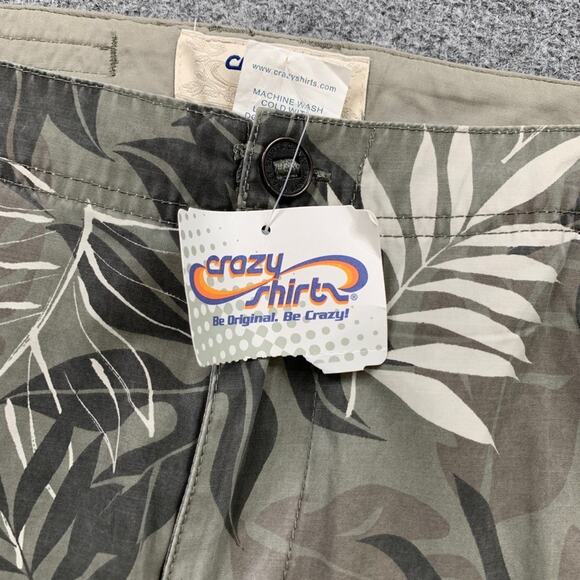 Crazy Shirts Shorts Womens 12 Rainforest Noa Cargo Pockets 4 Inch Surf Hawaiian - Picture 3 of 11